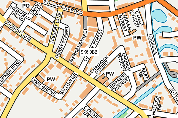 SK6 9BB map - OS OpenMap – Local (Ordnance Survey)
