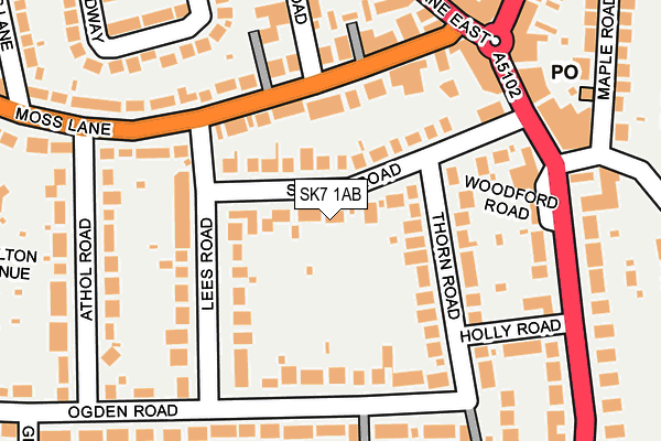 SK7 1AB map - OS OpenMap – Local (Ordnance Survey)