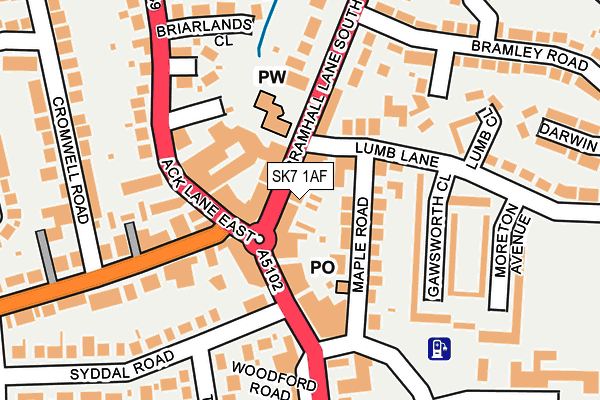 Map of THE CROWN AND CONSPIRATOR, BRAMHALL LTD at local scale