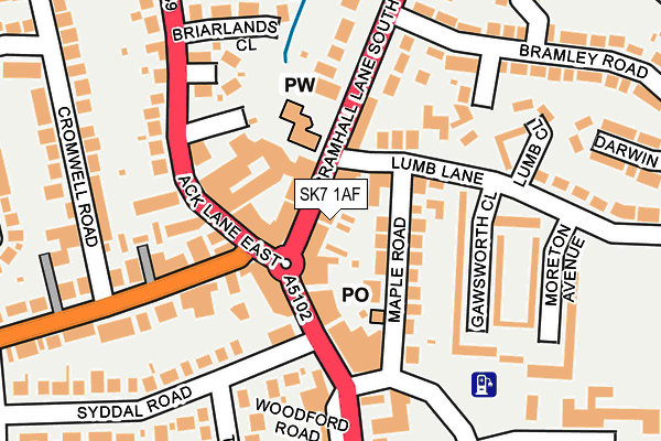 SK7 1AF map - OS OpenMap – Local (Ordnance Survey)