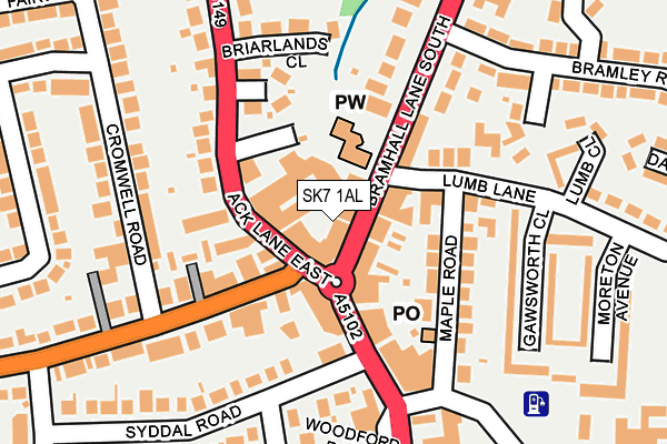 SK7 1AL map - OS OpenMap – Local (Ordnance Survey)