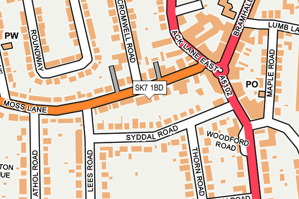 SK7 1BD map - OS OpenMap – Local (Ordnance Survey)