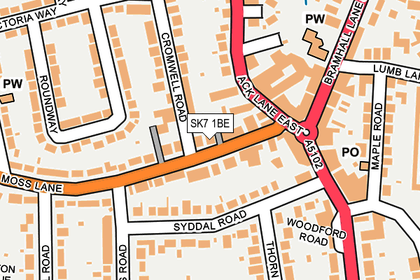 SK7 1BE map - OS OpenMap – Local (Ordnance Survey)