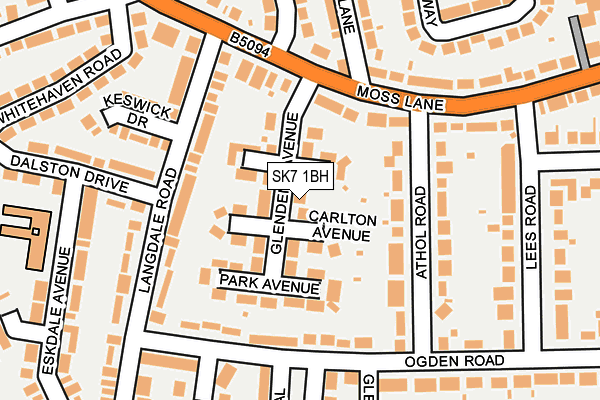 SK7 1BH map - OS OpenMap – Local (Ordnance Survey)