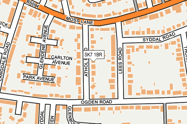 SK7 1BR map - OS OpenMap – Local (Ordnance Survey)