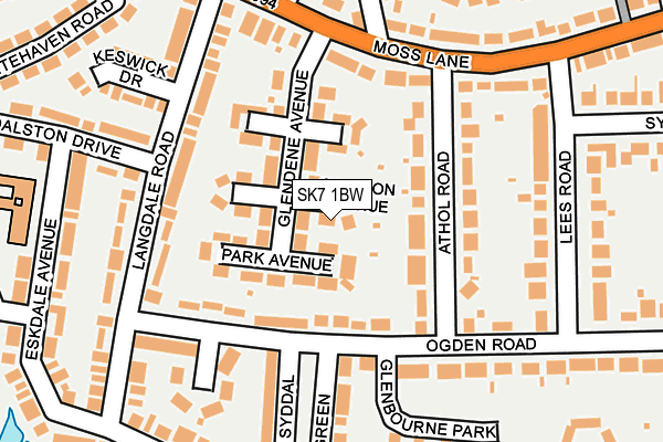 SK7 1BW map - OS OpenMap – Local (Ordnance Survey)