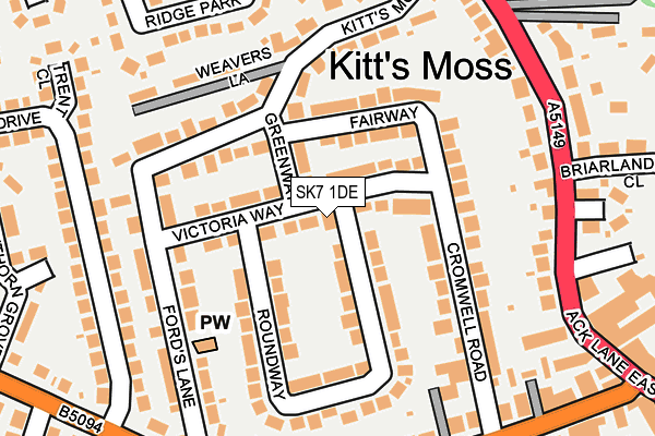 SK7 1DE map - OS OpenMap – Local (Ordnance Survey)