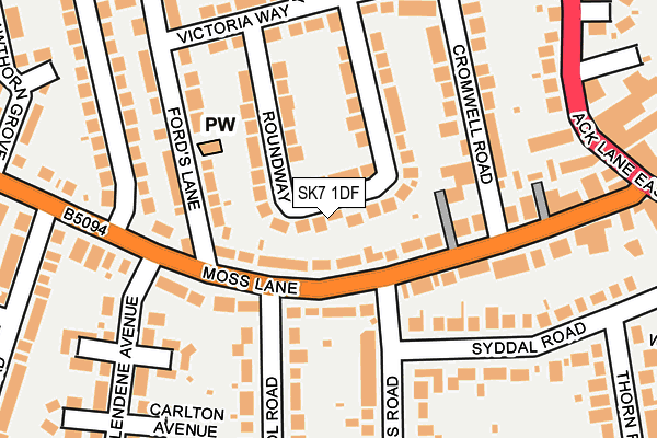 SK7 1DF map - OS OpenMap – Local (Ordnance Survey)