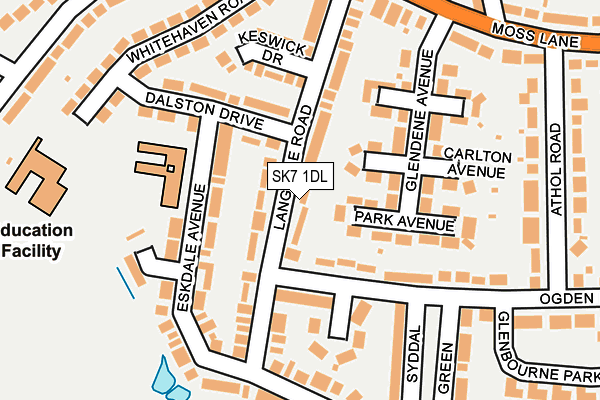 SK7 1DL map - OS OpenMap – Local (Ordnance Survey)