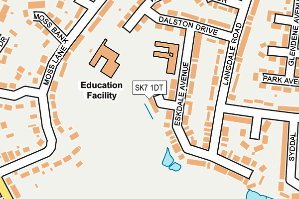 SK7 1DT map - OS OpenMap – Local (Ordnance Survey)