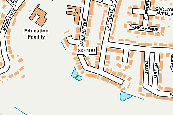 SK7 1DU map - OS OpenMap – Local (Ordnance Survey)