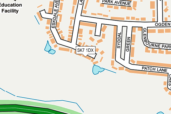 SK7 1DX map - OS OpenMap – Local (Ordnance Survey)