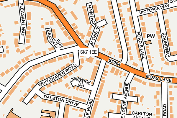 SK7 1EE map - OS OpenMap – Local (Ordnance Survey)