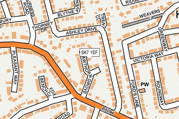 SK7 1EF map - OS OpenMap – Local (Ordnance Survey)