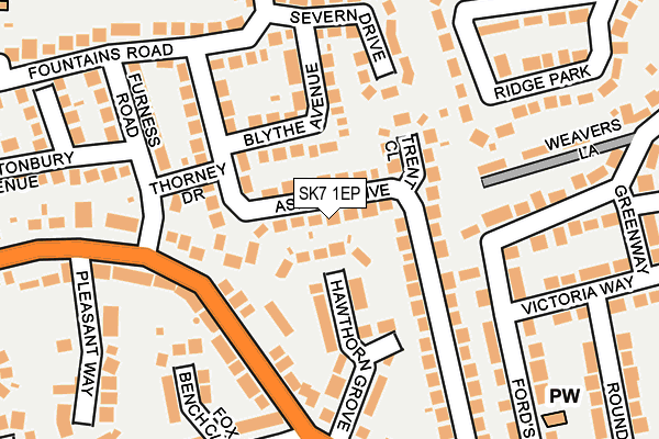 SK7 1EP map - OS OpenMap – Local (Ordnance Survey)