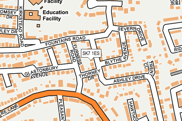 SK7 1ES map - OS OpenMap – Local (Ordnance Survey)