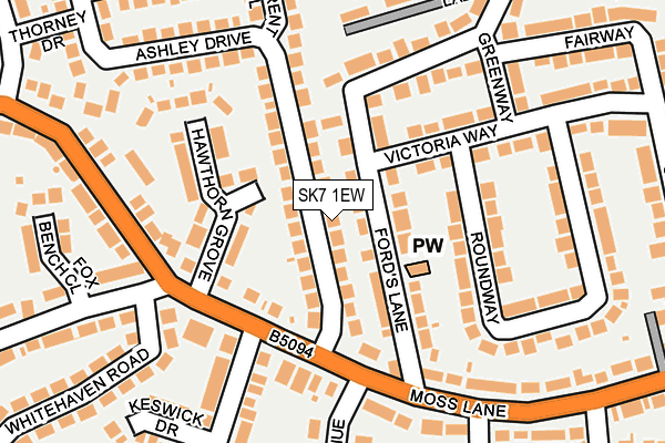 SK7 1EW map - OS OpenMap – Local (Ordnance Survey)