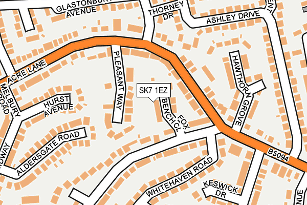 SK7 1EZ map - OS OpenMap – Local (Ordnance Survey)