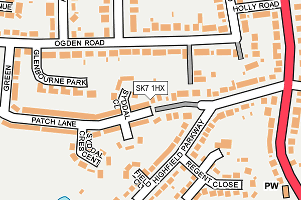 SK7 1HX map - OS OpenMap – Local (Ordnance Survey)