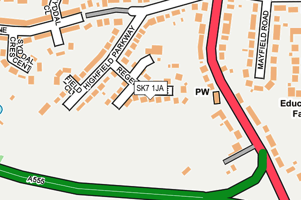 SK7 1JA map - OS OpenMap – Local (Ordnance Survey)