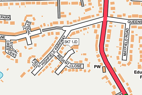 SK7 1JD map - OS OpenMap – Local (Ordnance Survey)