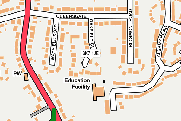 SK7 1JE map - OS OpenMap – Local (Ordnance Survey)