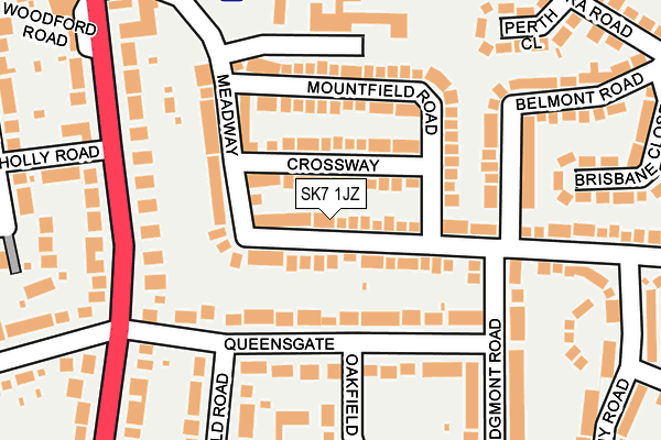 SK7 1JZ map - OS OpenMap – Local (Ordnance Survey)