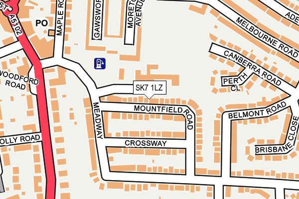 SK7 1LZ map - OS OpenMap – Local (Ordnance Survey)