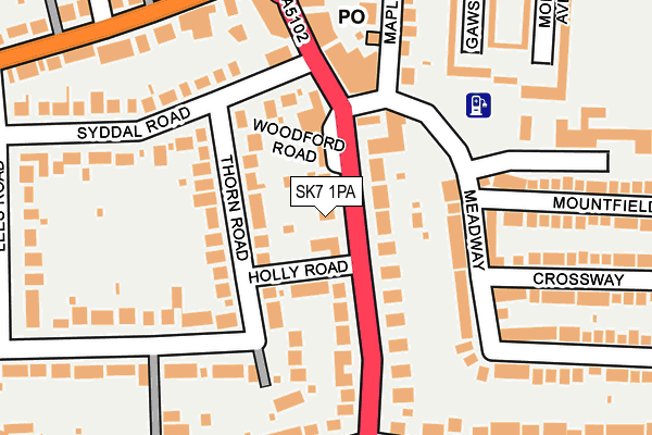 SK7 1PA map - OS OpenMap – Local (Ordnance Survey)