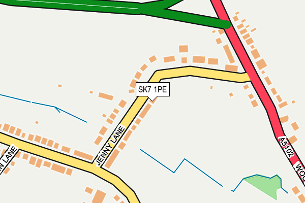 SK7 1PE map - OS OpenMap – Local (Ordnance Survey)
