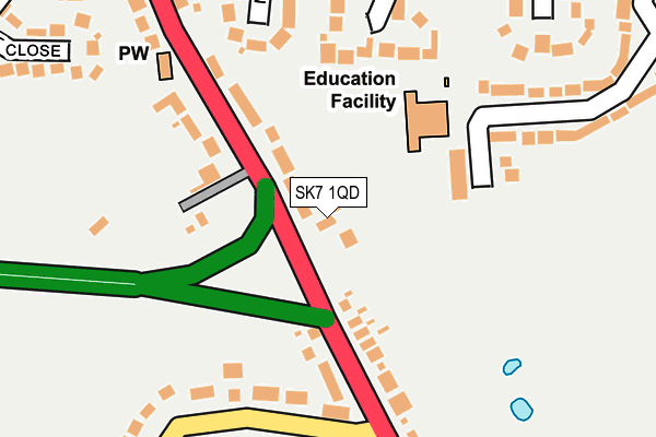 SK7 1QD map - OS OpenMap – Local (Ordnance Survey)