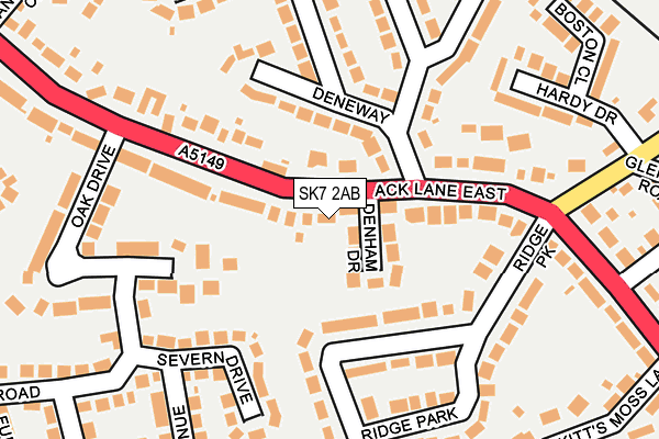 SK7 2AB map - OS OpenMap – Local (Ordnance Survey)