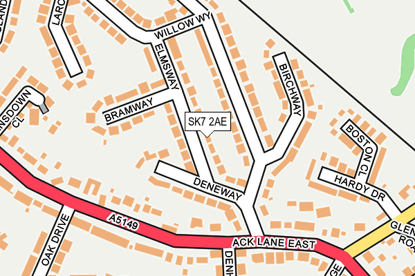SK7 2AE map - OS OpenMap – Local (Ordnance Survey)