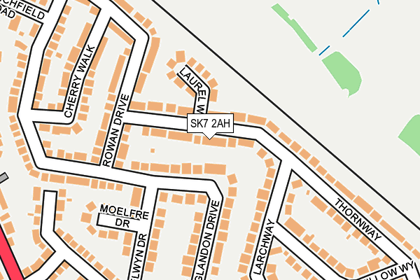SK7 2AH map - OS OpenMap – Local (Ordnance Survey)
