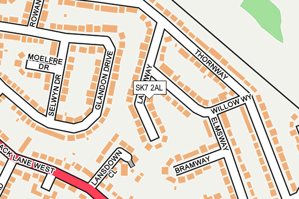 SK7 2AL map - OS OpenMap – Local (Ordnance Survey)