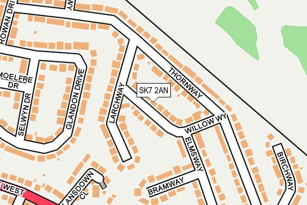SK7 2AN map - OS OpenMap – Local (Ordnance Survey)