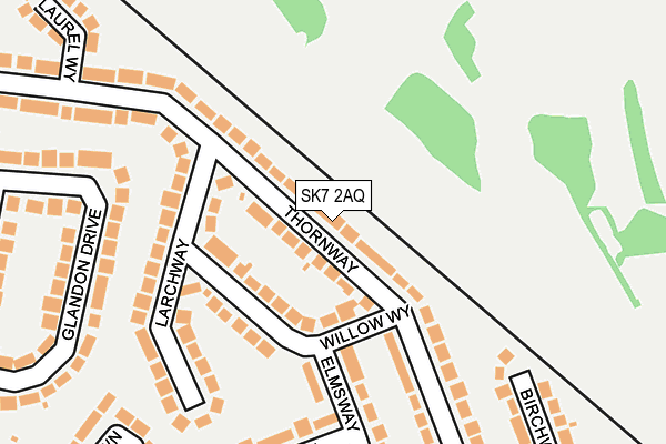 SK7 2AQ map - OS OpenMap – Local (Ordnance Survey)