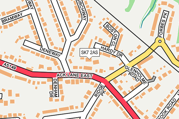 SK7 2AS map - OS OpenMap – Local (Ordnance Survey)