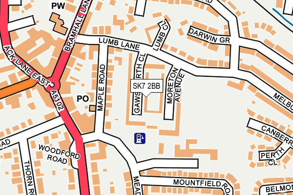 SK7 2BB map - OS OpenMap – Local (Ordnance Survey)