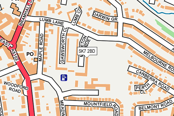 SK7 2BD map - OS OpenMap – Local (Ordnance Survey)