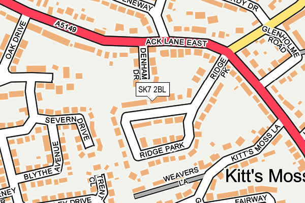 SK7 2BL map - OS OpenMap – Local (Ordnance Survey)