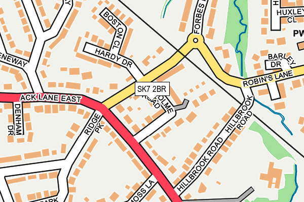 SK7 2BR map - OS OpenMap – Local (Ordnance Survey)
