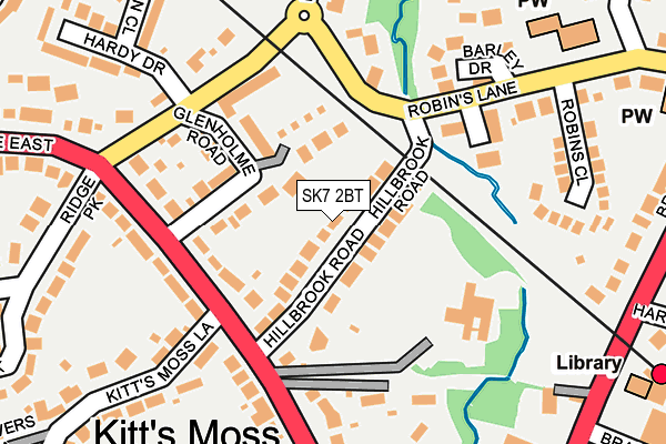 SK7 2BT map - OS OpenMap – Local (Ordnance Survey)
