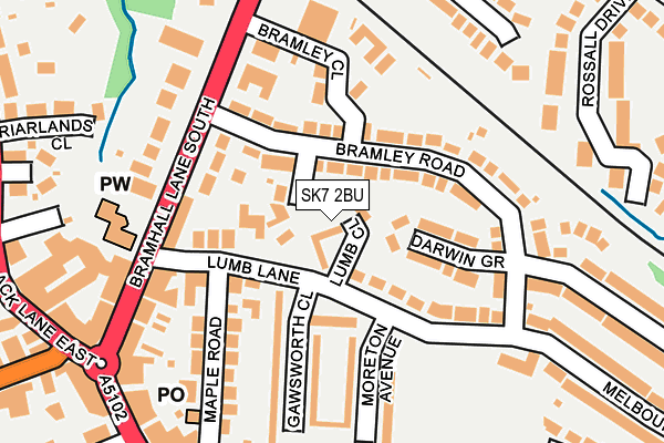 SK7 2BU map - OS OpenMap – Local (Ordnance Survey)