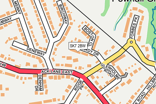 SK7 2BW map - OS OpenMap – Local (Ordnance Survey)