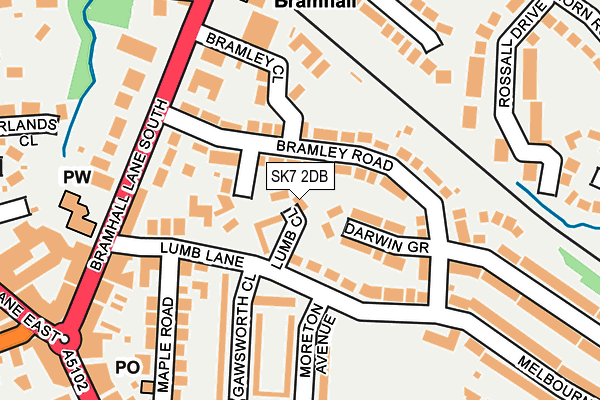 SK7 2DB map - OS OpenMap – Local (Ordnance Survey)