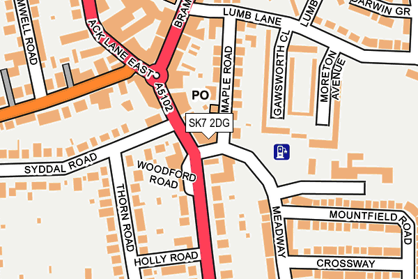 SK7 2DG map - OS OpenMap – Local (Ordnance Survey)