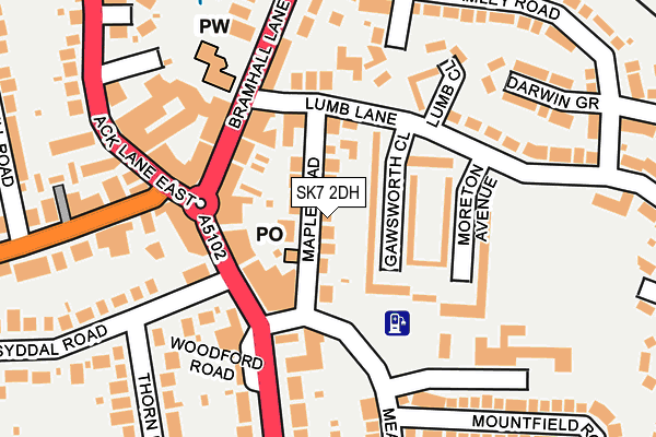 SK7 2DH map - OS OpenMap – Local (Ordnance Survey)