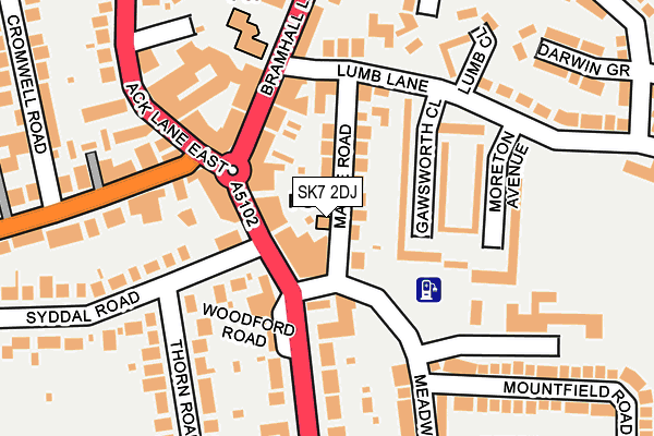 SK7 2DJ map - OS OpenMap – Local (Ordnance Survey)