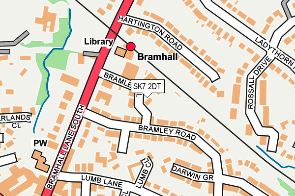 SK7 2DT map - OS OpenMap – Local (Ordnance Survey)